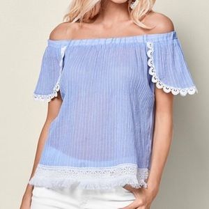 Light Spring Summer Off The Shoulder Top B…